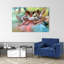 Quatre ballerines sur scène - Affiche d'art mural contemporain abstrait impressionniste-386665454