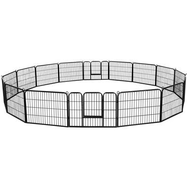 Yaheetech 2 Panels Metal Dog Playpen Fence - 40H