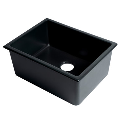 24.13'' L Single Bowl Fireclay Kitchen Sink