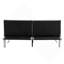 Structure en bois, pieds en acier inoxydable, futon, canapé-lit gris