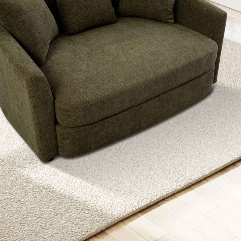 Fauteuil demi-tonneau rembourré surdimensionné de 56 po, Green