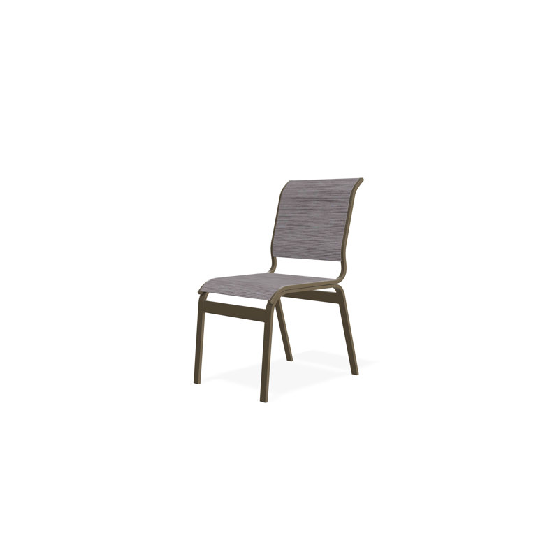 Aruba II Outdoor Dining Chair, Fossil, Beachwood