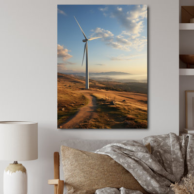 Wind Turbines Track Minimalist Motion II, reproduction d'art sur toile