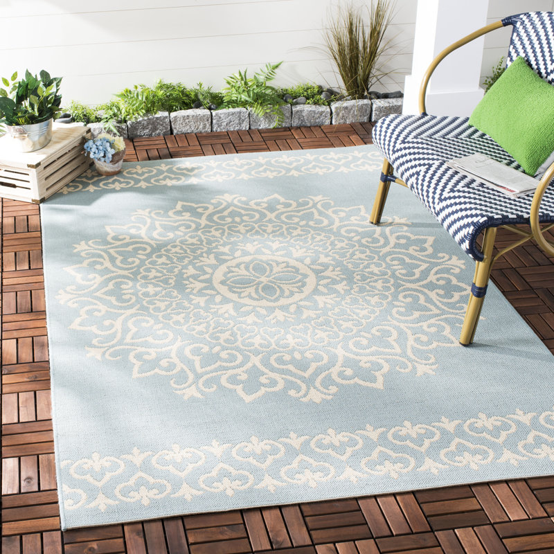 Frankee Performance Floral Indoor/Outdoor Area Rug, Rectangle 4' x 6'