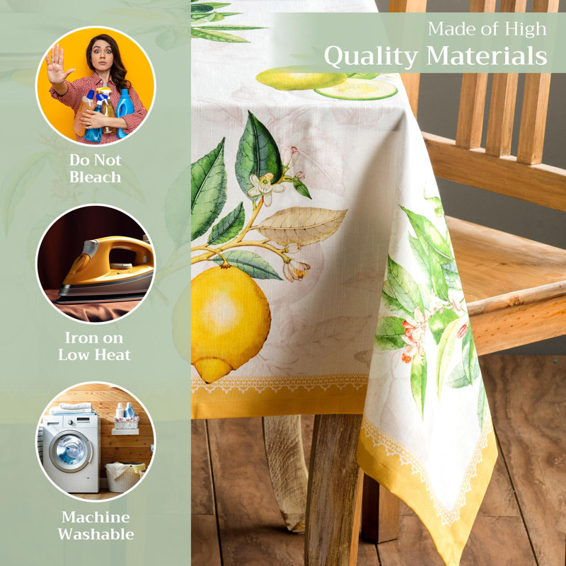 Maison d'Hermine Limoncello 100% Cotton Tablecloth - 70" x 90"