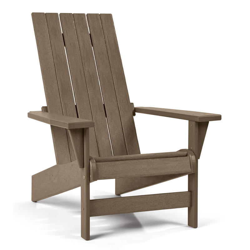 Weatherwood Plastic Adirondack Armchair for Outdoor Use