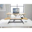 Convertisseur de bureau assis-debout réglable en hauteur (81 cm) pour deux écrans et ordinateur portable, poste de travail avec large plateau de clavier ergonomique, idéal pour les petits espaces, rehausseur de 50 cm.
