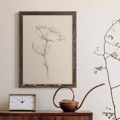 Floral Contour Study IV - Peinture sur toile encadrée