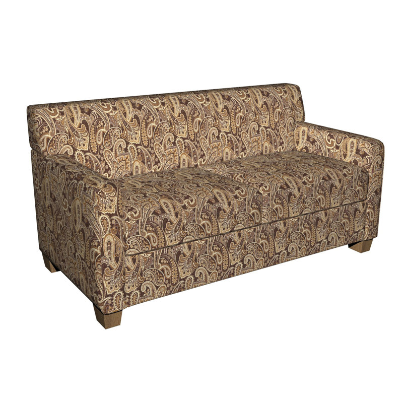 Tissu motif cachemire, Brun foncé / Beige