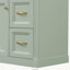 Meuble-lavabo autoportant de 36 po avec comptoir d'évier, armoire en panneau de fibres à densité moyenne avec 4 tiroirs, porte à fermeture en douceur et tablette réglable, lavabo en céramique, vert-2056886317