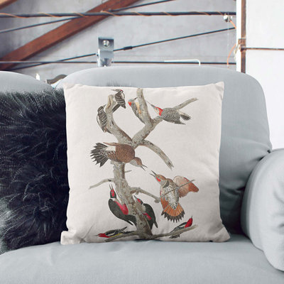 Collection Of Woodpeckers Square Throw Cushion