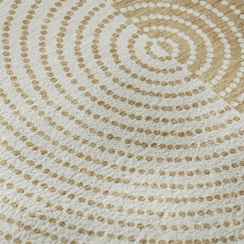 Premium Machine Washable Mayfield AMF2281 Geometric Rug, Gold, 9' x 12'