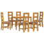 6 -Person Oak Solid Wood Dining Set-2141106799-2141106787-2141106788-2141106785