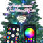 Arbre de Noël 6 pi avec 300 lumières DEL RVB contrôlées par le Wi-Fi, 751 pointes en PVC, 38 fonctions d'éclairage, synchro musicale, structure à charnières et support en métal - arbre des Fêtes contrôlé par une application intelligente-856312030