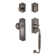 Parthenon Handleset with Single Cylinder Deadbolt and F Grip with Parthenon Knob