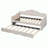 Twin Size Velvet Daybed With Wave-shaped Trundle, Upholstered Pull Out Sofa Bed Couch Frame, No Box Spring And Mattress-1356796160
