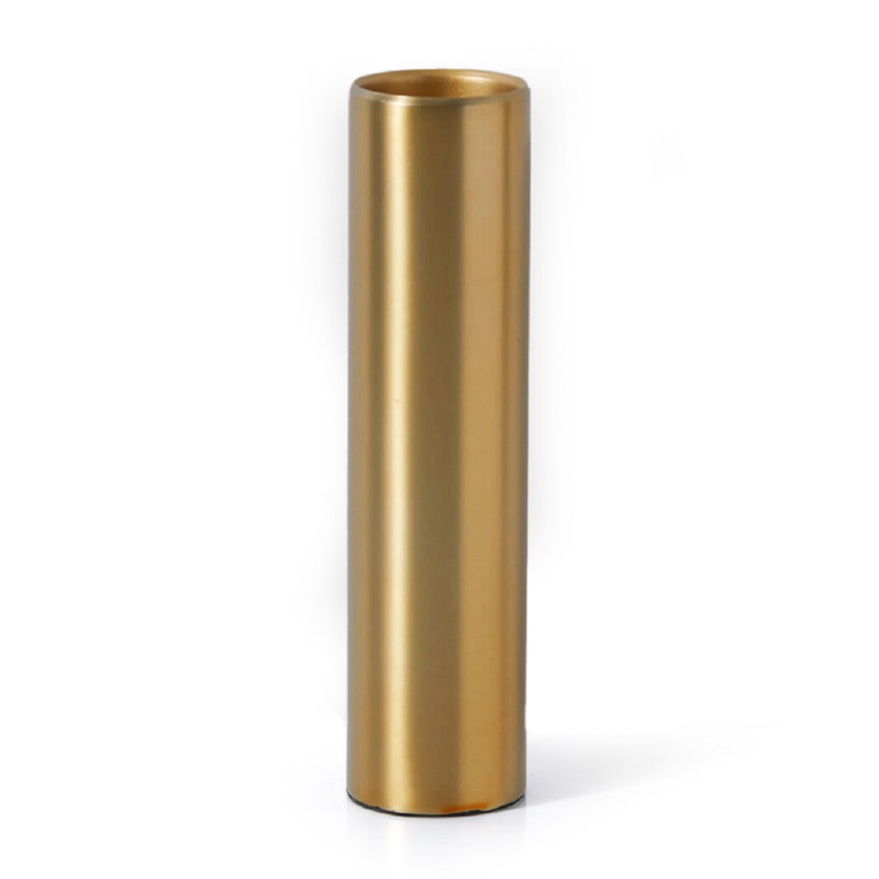 Metal Table Vase, 8" H x 2" W x 2" D