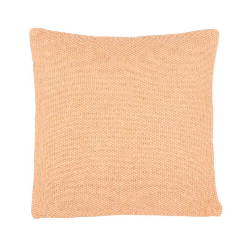 Bellamy 20" x 20" Linen  Blend Square Throw Pillow, Peach