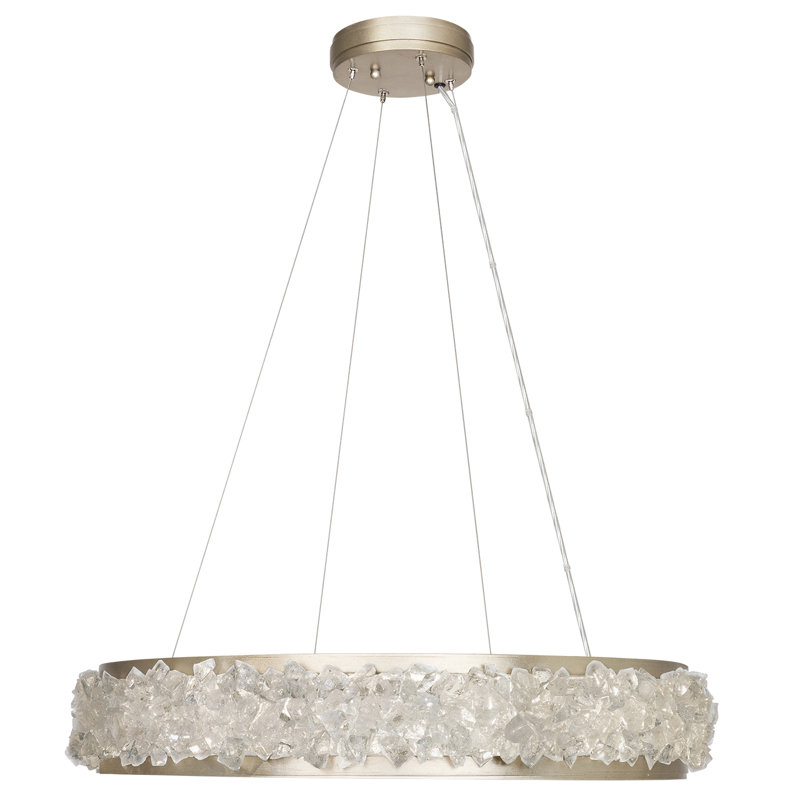Lustres ronds 30 "Arctique Halo, Champagne doré