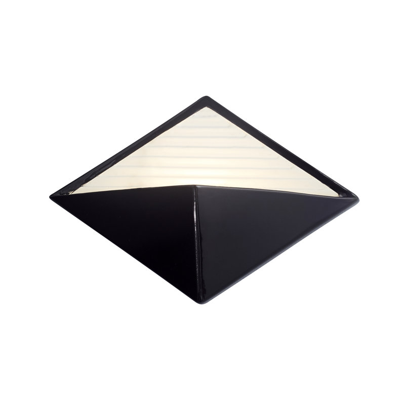 Caeli Ceramic Wall Sconce, Matte White with Champagne Gold Internal, Yes