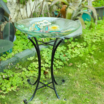Bain d'oiseaux en verre Tannehill
