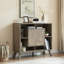 Buffet compact avec 2 portes et 4 tablettes ouvertes pour le salon