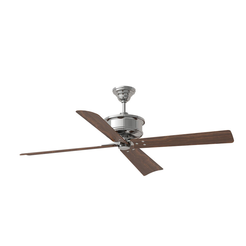 56'' Ceiling Fan, Polished Nickel