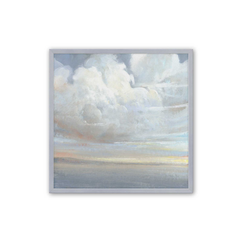 Imprimé «Layers of Light and Clouds II», H 13,75 po x l 13,75 po, Encadrement ouvert, chrome poli