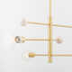 3 Light Metal Sputnik Chandelier