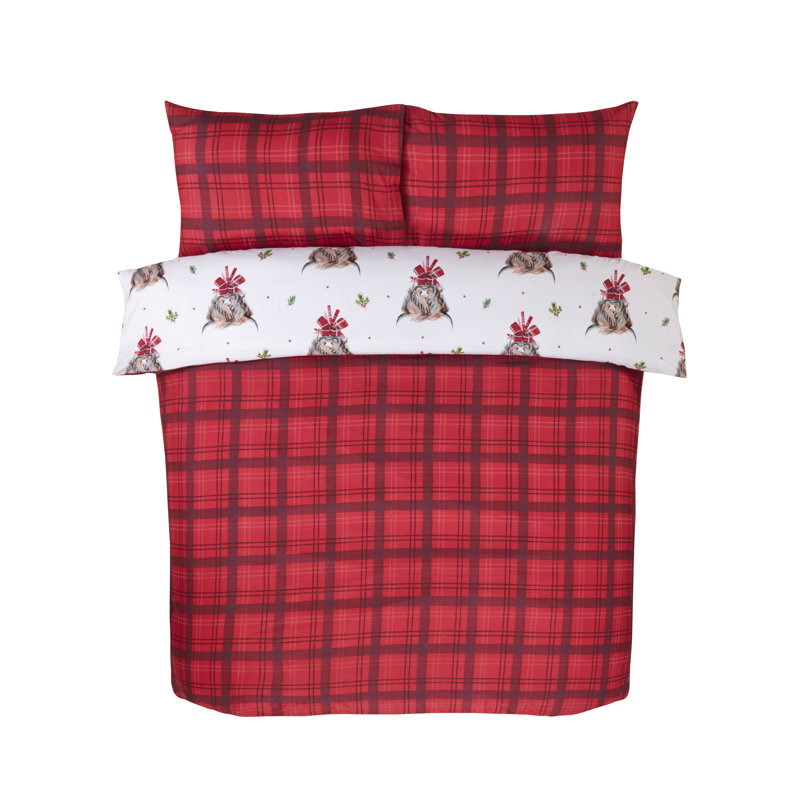 Microfiber / Polyester Chequered Duvet Cover Set with Pillowcases, Single Duvet Cover Set + 1 Standard Pillowcase