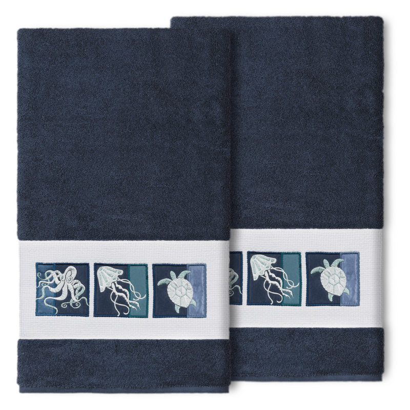 AVA Midweight Bath Towel, Midnight Blue