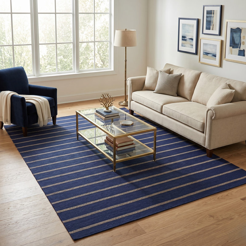Goedeck Striped Indoor Rug, Rectangle 5' x 7'9"