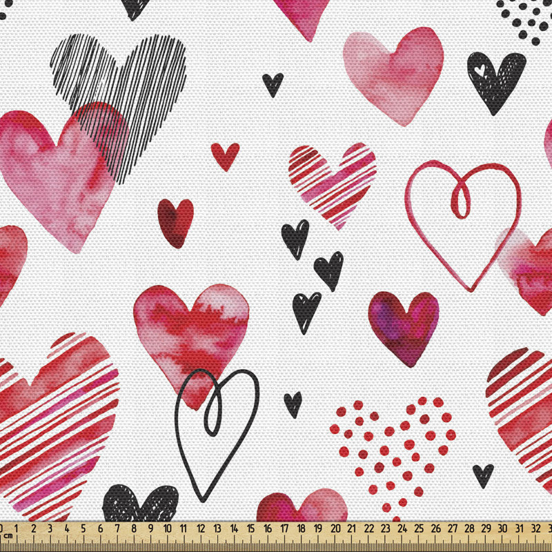 Tissu de la Saint-Valentin, l 58 po x L 72 po
