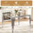 Modern Metal And Glass Dining Table Set With 4 Luxury Velvet Dining Chairs-1188830407-1194251306-1188830406