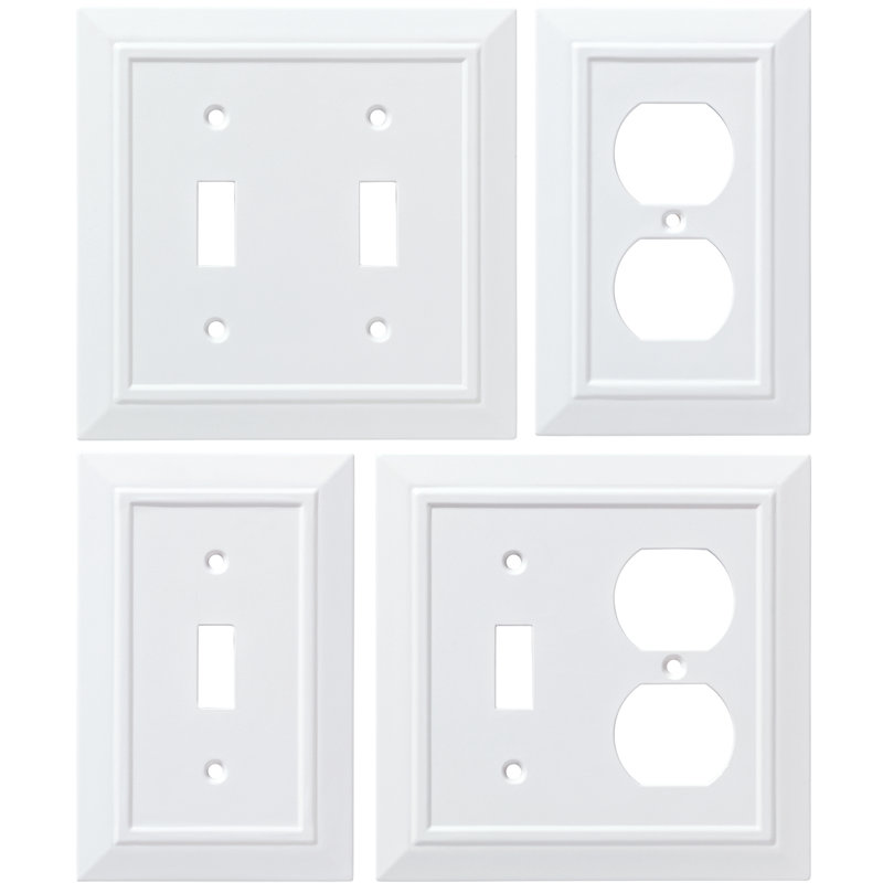 Classic Architecture 1-Gang Rocker Wall Plate, Pure White