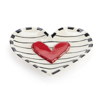 Red Heart Giving Plate - 10In