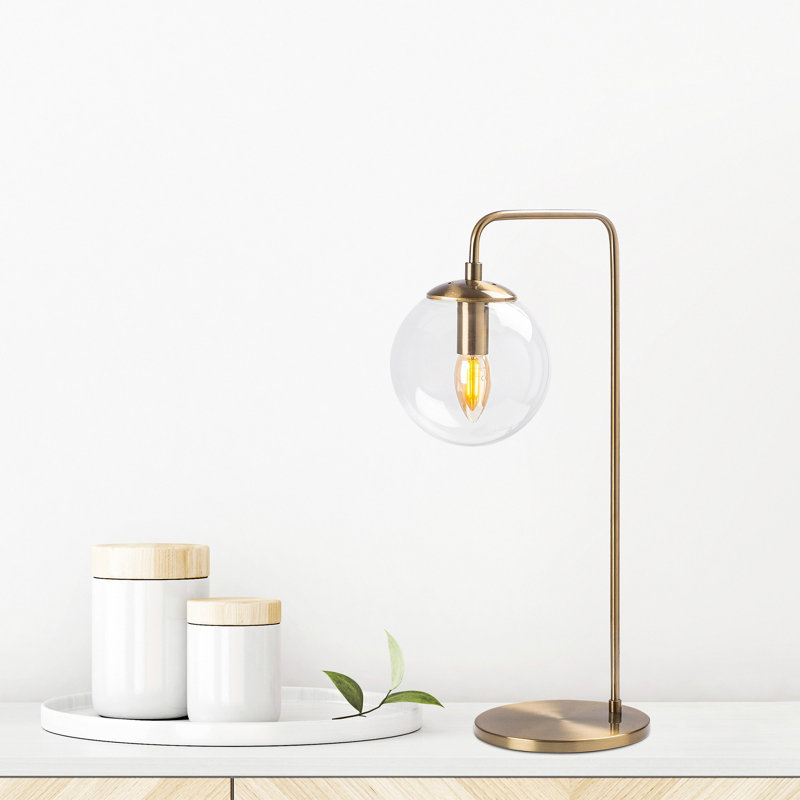 Lampe de bureau Lorata, Rétro, Transparent