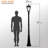 Royal Bulb Solar Lamp Post Black-991451938-1015575168