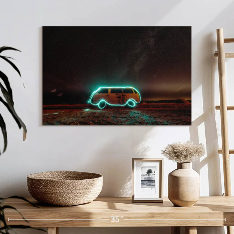 Meon Neon Retro Van, H 16 po x l 24 po