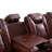 Seraphina Brown  Vegan Leather Sectioanal Living Room Sofa Set With Cup-Holders ,Wireless Charging And LED Lights