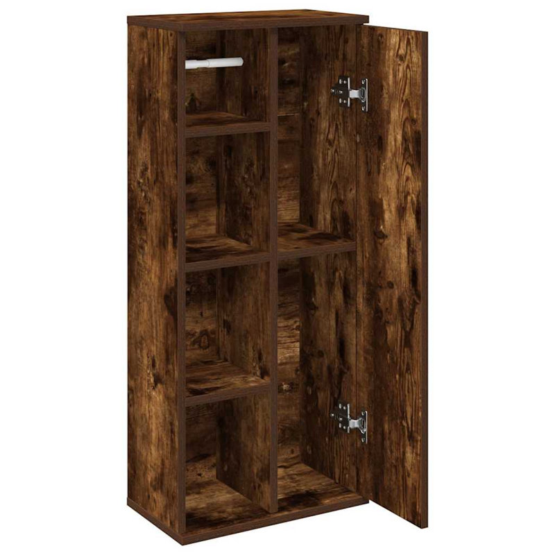 Freestanding Bathroom Cabinet, Smoked Oak
