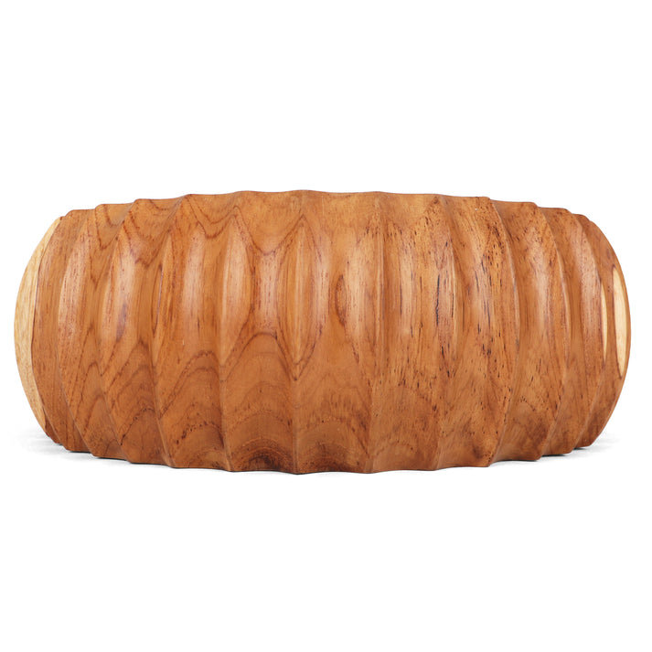 Fluted Teak Nesting Bowls