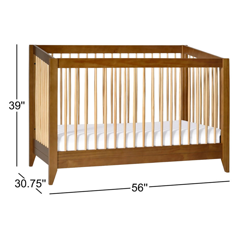 Sprout 4-in-1 Convertible Crib, Chestnut/Natural
