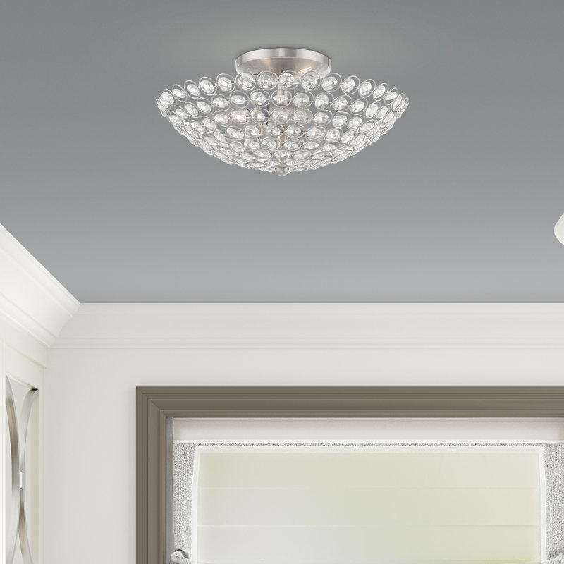 Ludie Semi Flush Mount, 6" H x 13" W x 13" D