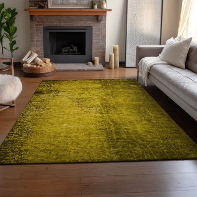 Premium Machine Washable Cerrito AMF554 Gold Rug