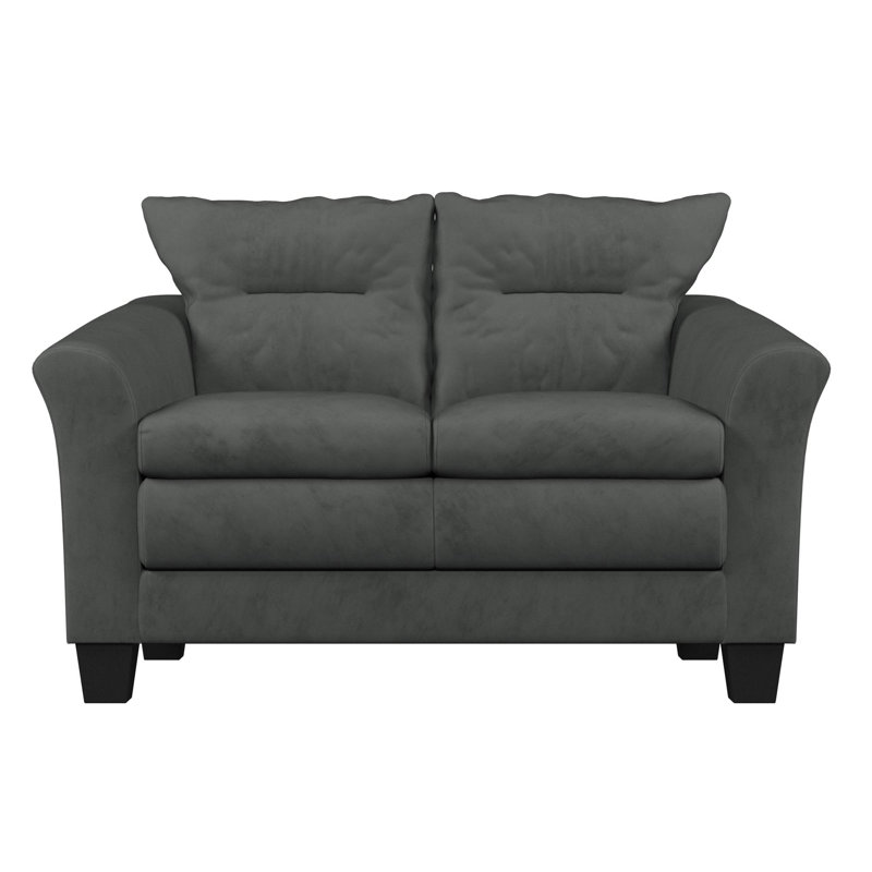 Minhal Upholstered 60'' Loveseat, Bulldozer Graphite