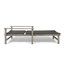 Chaise longue en bois et osier Hampton