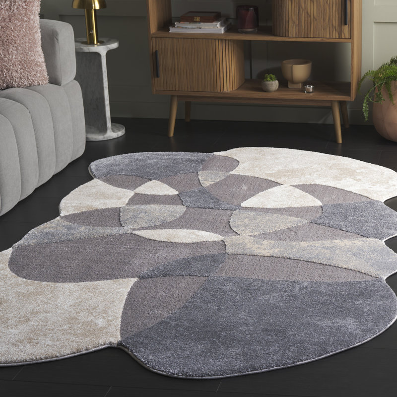 Tapis abstrait Contour 305 Performance, Nouveauté 5 pi 5 po x 7 pi 6 po