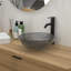 Lavabo de salle de bain vasque en verre trempé avec bonde escamotable-124471279-124471280