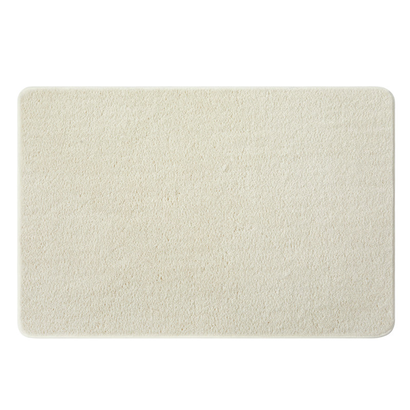 Solid Colour Machine Tufted Shag Area Rug, Cream, Rectangle 120 x 170 cm